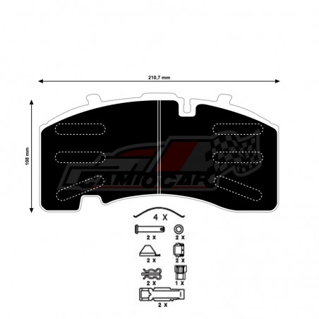 Pastillas de freno Truckline 29171 MERCEDES, SAF, BPW