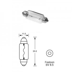 Bombilla 5W 24V tipo plafón para camión