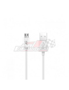 Cable USB 2.0 a Micro USB 2.4A 1m Blanco